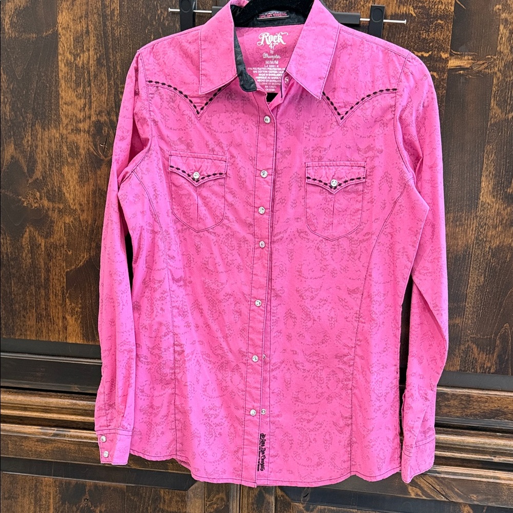 Rock 47 Pink Western Shirt by Wrangler